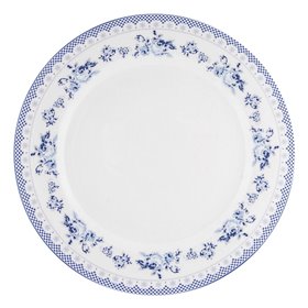 Πιάτο Φαγητού Πορσελάνη Μπλε Τριαντάφυλλα 26.5 cm
