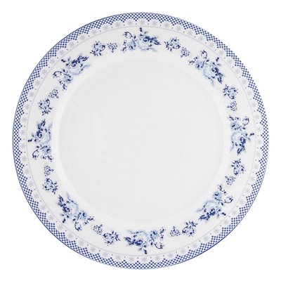 Πιάτο Φαγητού Πορσελάνη Μπλε Τριαντάφυλλα 26.5 cm