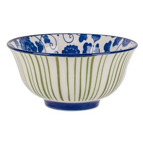 Μπολ Σερβιρίσματος Κεραμικό Μπλε Λουλούδι 500 ml