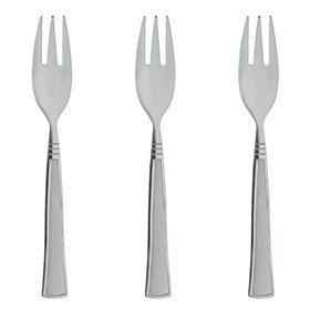 Πιρούνια Μικρά Ανοξείδωτο Ατσάλι Ανάγλυφο Ματ Σχέδιο 14.5 cm - 3 τμχ.