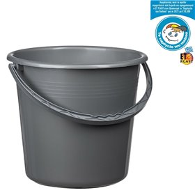 Κουβάς Πλαστικός Ανθρακί 10 lt