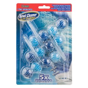 Καθαριστικό Αρωματικό Τουαλέτας 4 Μπάλες Άρωμα Ωκεανού - 3 τμχ.