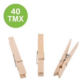 Μανταλάκια Ξύλινα 8.5 cm - 40 τμχ.