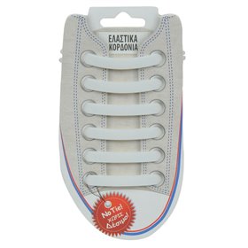 Κορδόνια Σιλικόνης Λευκά - 12 τμχ.