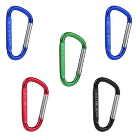 Γάντζοι Καραμπινέρ Μεταλλικοί Χρωματιστοί 6.5x3.5 cm - 5 τμχ.