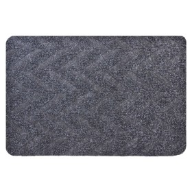 Πατάκι - Χαλάκι Εξώπορτας Γκρι Ανάγλυφο Σχέδιο Ζικ Ζακ 57x38 cm