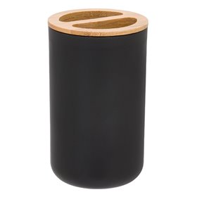 Θήκη Οδοντόβουρτσας Μαύρη Μπαμπού 6.5x11 cm