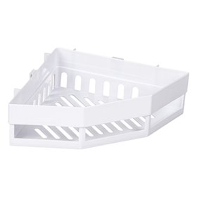 Ράφι Μπάνιου Γωνιακό Λευκό 27x19x6 cm