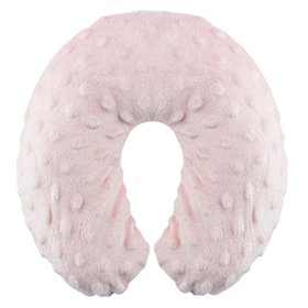 Μαξιλάρι Λαιμού Βρεφικό Βελουτέ Ανάγλυφα Dots Ροζ 20x23 cm