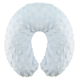 Μαξιλάρι Λαιμού Βρεφικό Βελουτέ Ανάγλυφα Dots Σιέλ 20x23 cm