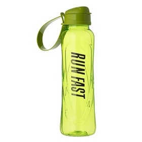 Παγούρι Αθλητικό Πλαστικό Λαχανί και Καπάκι με Τύπωμα 630 ml