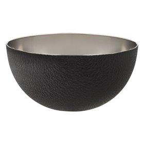 Μπολ Σερβιρίσματος Μεταλλικό Στρογγυλό Μαύρη Ματ Πλευρά 900 ml 