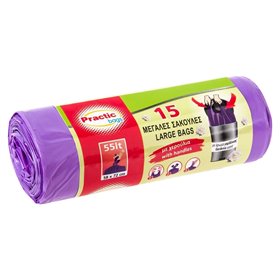 Σακούλες Απορριμμάτων με Χερούλια Αρωματικές 55 lt - 15 τμχ.