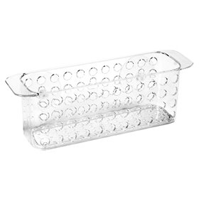 Ράφι Μπάνιου Πλαστικό Διάφανο Με Βεντούζες 26x7x9