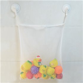 Δίχτυ Οργάνωσης Ειδών Μπάνιου Λευκό με Βεντούζες 35x45 cm