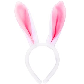 Στέκα Αυτάκια Λαγού Λευκά Ροζ