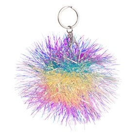 Μπρελόκ Πον Πον Ολογραφικό Tinsel 13cm Μπρελόκ Πον Πον Ολογραφικό Tinsel 13cm