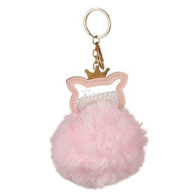 Μπρελόκ Πον Πον Ροζ Γουρουνάκι με Στέμμα 10cm Μπρελόκ Πον Πον Ροζ Γουρουνάκι με Στέμμα 10cm