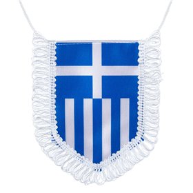 Ελληνικό Σημαιάκι Κρεμαστό Τοίχου με Κρόσσια 