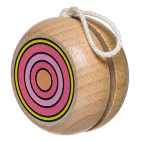 Γιο Γιο Ξύλινο Χρωματιστοί Κύκλοι 5x3.5 cm