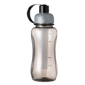 Παγούρι Αθλητικό Πλαστικό Μαύρο Διάφανο με Παγοκύστη και Καπάκι 600 ml