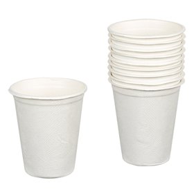 Ποτήρια Οικολογικά από Ζαχαροκάλαμο Λευκά 260 ml - 10 τμχ.