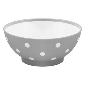 Μπολ Γενικής Χρήσης Πλαστικό Στρογγυλό Γκρι Πουά 1.5 lt