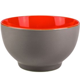 Μπολ Κεραμικό Γκρι Κόκκινο 650 ml
