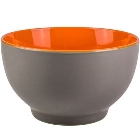 Μπολ Κεραμικό Γκρι Πορτοκαλί 650 ml