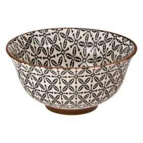 Μπολ Κεραμικό Μπεζ Μαύρο Μοτίβο 250 ml