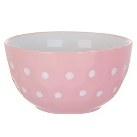 Μπολ Κεραμικό Ροζ Πουά 680 ml