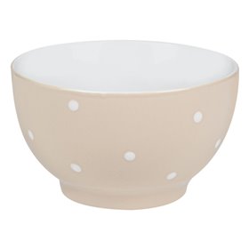 Μπολ Σερβιρίσματος Κεραμικό Μπεζ Πουά 650 ml