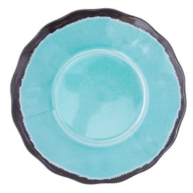 Πιάτο Φαγητού Βαθύ Μελαμίνης Τυρκουάζ Καφέ 23x3.5 cm