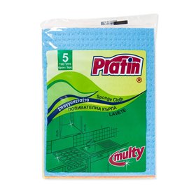 Σπογγοπετσέτες PRATIN 20.5Χ16 εκ. 5 τμχ.  