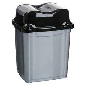 Κάδος Απορριμμάτων Πλαστικός Γκρι Πτυσσόμενο Καπάκι 2 lt