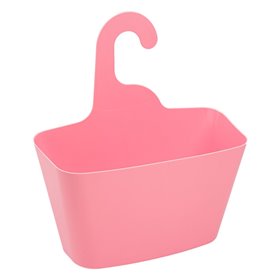 Καλάθι Οργάνωσης Μπάνιου Κρεμαστό Πλαστικό Ροζ 28.5x12x15.5 cm