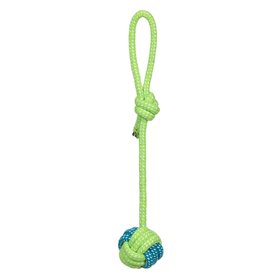 Παιχνίδι Σκύλου Σχοινί με Μπάλα Μπλε Λαχανί - 40 cm