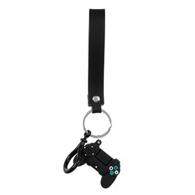 Μπρελόκ Παιδικό Μαύρο Gaming Τηλεχειριστήριο με Λαβή 5 cm