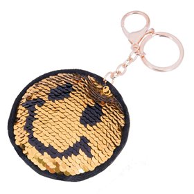 Μπρελόκ Smile Μαγικές Παγιέτες Κίτρινο Μαύρο  Μπρελόκ Smile Μαγικές Παγιέτες Κίτρινο Μαύρο