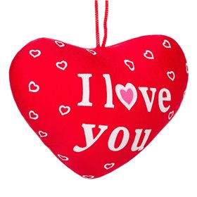 Καρδιά Κόκκινη Spandex Μήνυμα &quotI Love You&quot 16x13 cm