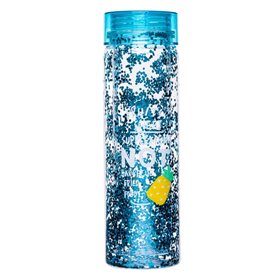 Παγούρι Προπόνησης Διάφανο Πετρόλ Glitter Με Μήνυμα 550 ml