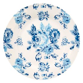 Πιάτο Φρούτου Πορσελάνη Μπλε Τριαντάφυλλα 19 cm