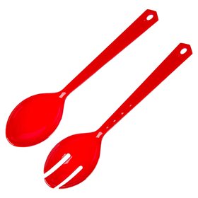 Σετ Κουτάλες Σερβιρίσματος Πλαστικές Κόκκινο Λευκό 28.5 cm