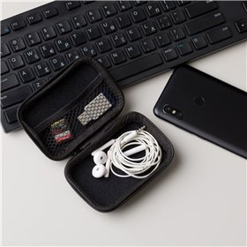 Θήκη Αποθήκευσης Ειδών Μαύρη 11x7x4 cm