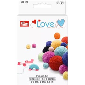 "Εργαλείο κατασκευής πομ-πομ για πλεκτά Εργαλείο κατασκευής πομ-πομ για πλεκτά, κοσμήματα ή για διάφορες χειροτεχνίες. Σε 3 διαφορετικά μεγέθη (3.5, 5, 9cm) 624190 Prym