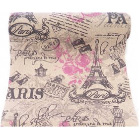 Paper Ρολό Καραβόπανο Ροζ Πεταλούδα Άιφελ 24εκ. 5Υ