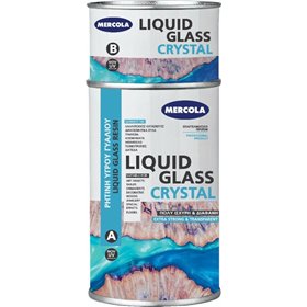 Mercola Liquid Glass Crystal Uv Resistance Ρητίνη Υγρού Γυαλιού 2 Συστατικών 1000gr