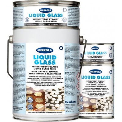 Mercola Liquid Glass Ρητίνη Υγρού Γυαλιού 2 Συστατικών 24000gr