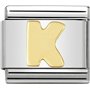 Nomination Composable Classic Link Χρυσό 18Κ με το γράμμα K