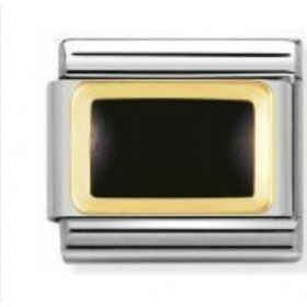 Nomination Composable Classic Link Black Rectangle Χρυσό 18Κ Nomination Composable Classic Link Black Rectangle Χρυσό 18Κ
